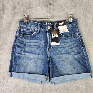 Womens Lee Mid Rise Regular Fit Shorts Liberty Size 6 M